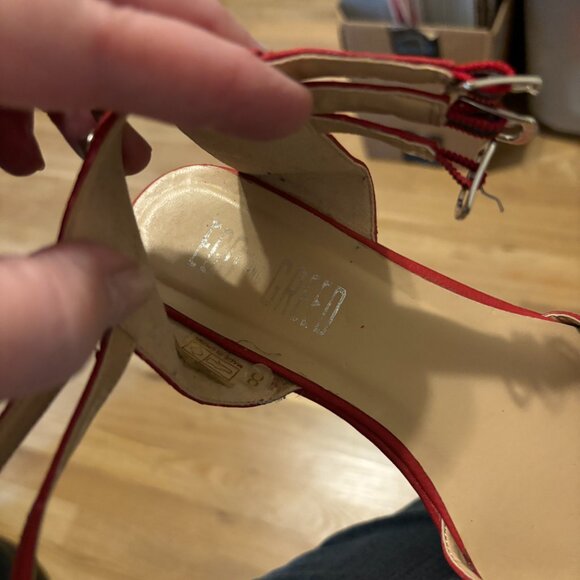 Ego & Greed Red Spiked Sandals - Picture 4 of 6